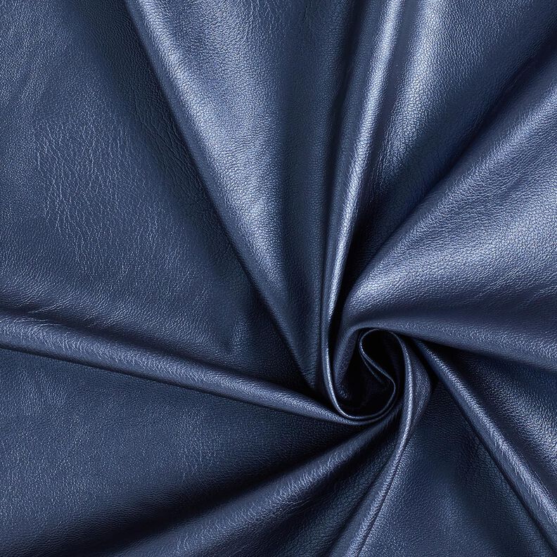 Stretch Imitation Leather Metallic – navy blue,  image number 1