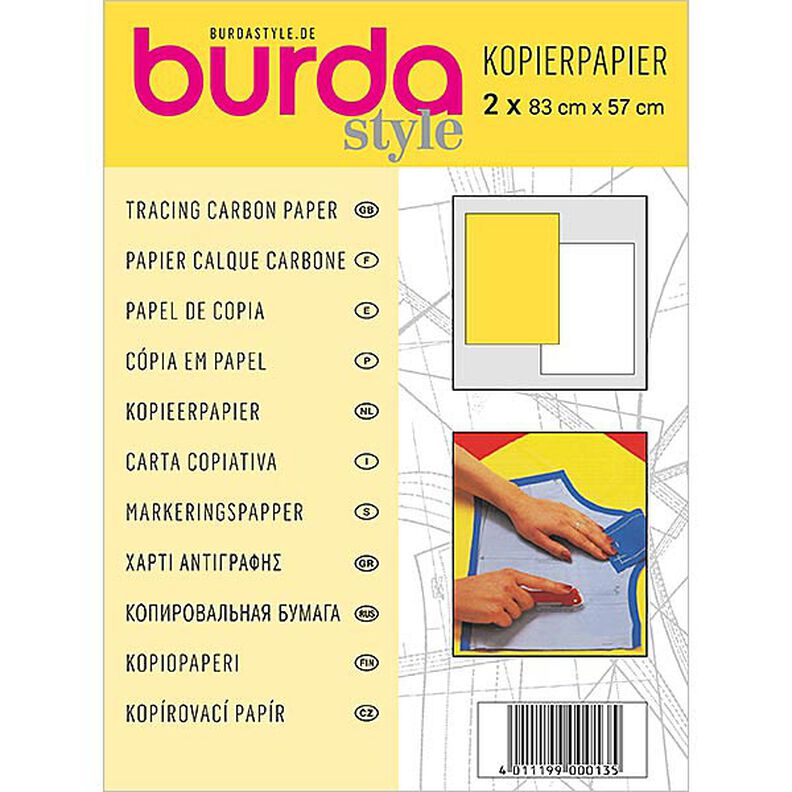 Burda Tracing Carbon Paper – yellow,  image number 1