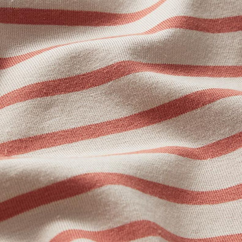 Narrow & Wide Stripes Cotton Jersey – anemone/terracotta,  image number 2