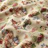 Decor Fabric Tapestry Fabric Easter bunnies in the garden – light beige/berry,  thumbnail number 2