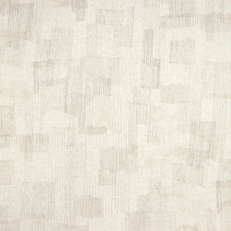 Curtain Fabric Linen Blend Irregular Stripes – dark beige/natural, image number 1