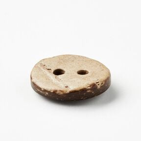 Coconut button [Ø 13 mm] – beige/dark brown, 