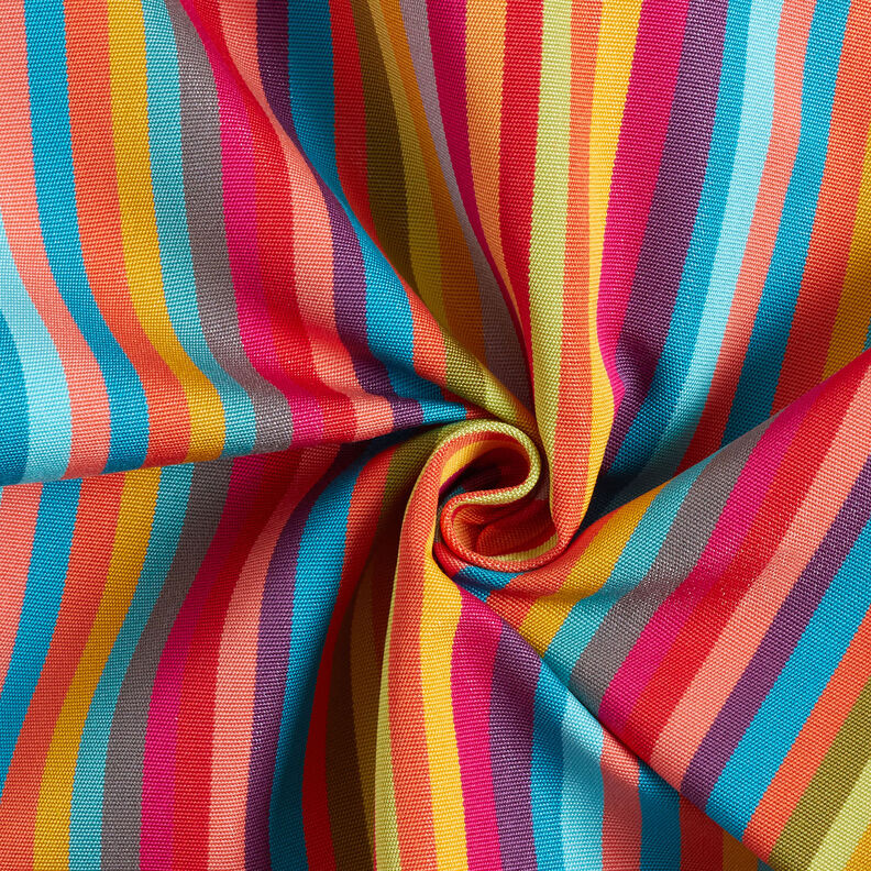 Outdoor Deckchair fabric Longitudinal stripes 45 cm – raspberry/aqua blue,  image number 4