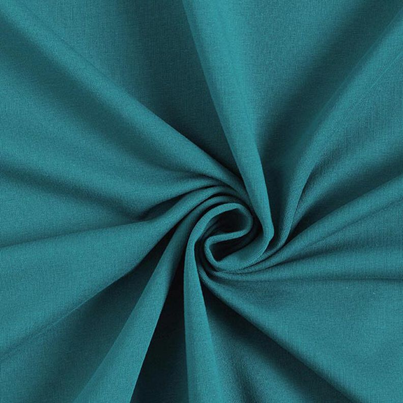 Light French Terry Plain – petrol,  image number 1