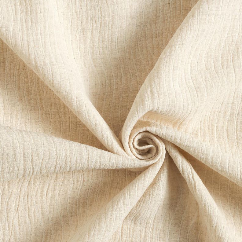 Linen Cotton Blend Jacquard Wave Pattern – natural,  image number 4
