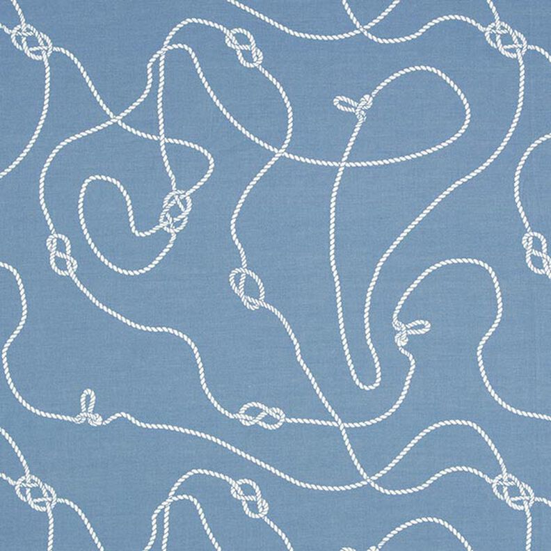 GOTS Batiste Nautical knots | Tula – denim blue,  image number 1