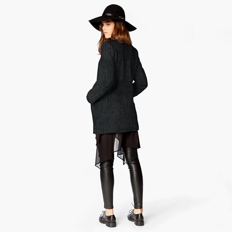 Corduroy with faux fur backing – black,  image number 6