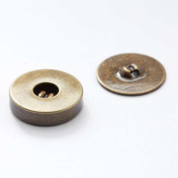 Magnetic Button [  Ø18 mm ] – antique gold metallic,  image number 1