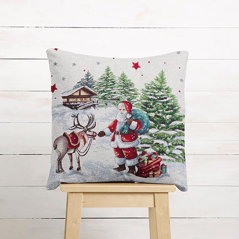 Panel Tapestry Fabric Lurex Santa – offwhite, image number 5