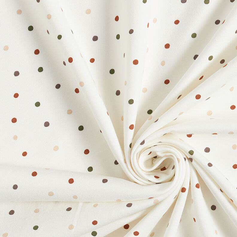 Cotton Jersey colourful dots – offwhite,  image number 3