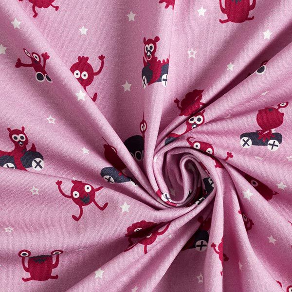 Cotton Jersey Monster Playground | PETIT CITRON – pink/berry,  image number 3