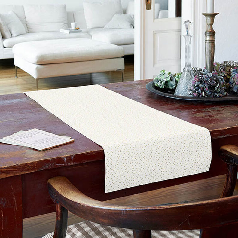 Cotton Poplin Fine Dots – offwhite/gold, image number 6