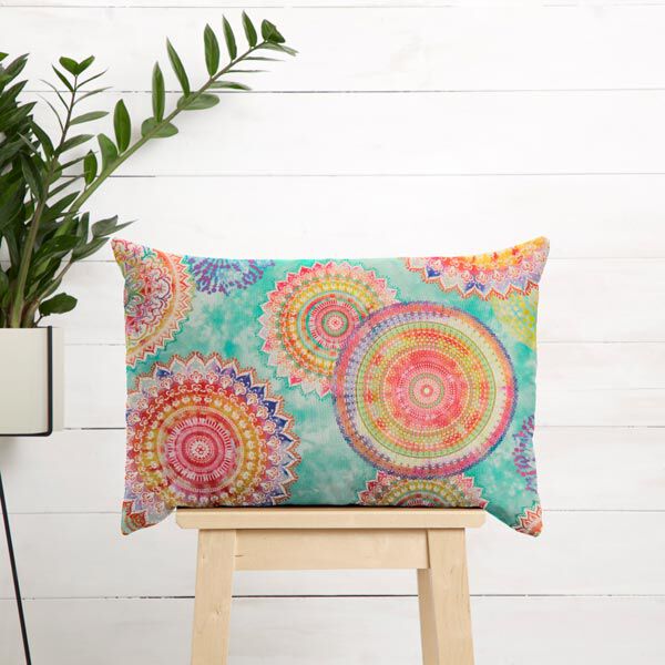 Outdoor Fabric Canvas Mandala – mint,  image number 6