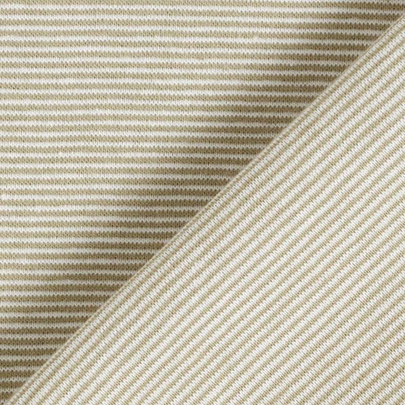 Tubular cuff fabric narrow stripes – light olive/offwhite,  image number 3