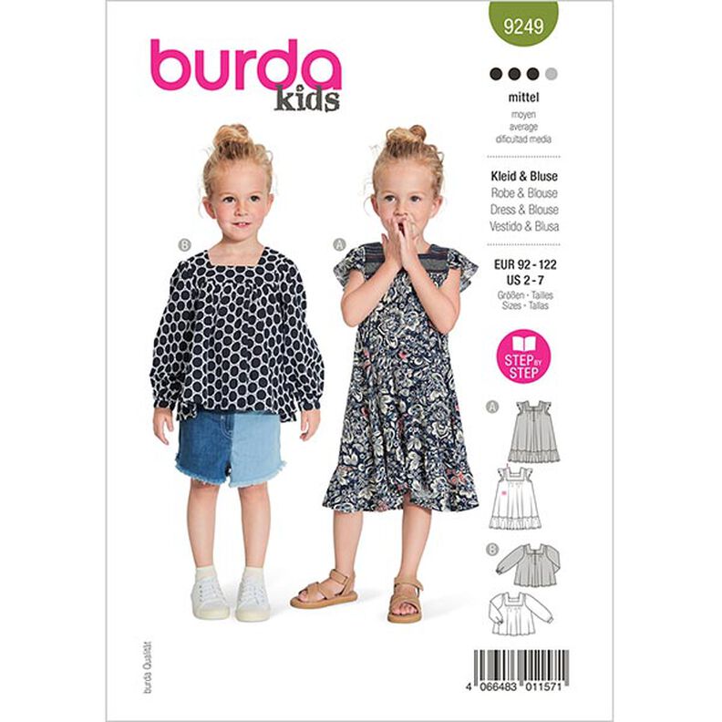Dress / blouse  | Burda 9249 | 92-122,  image number 1