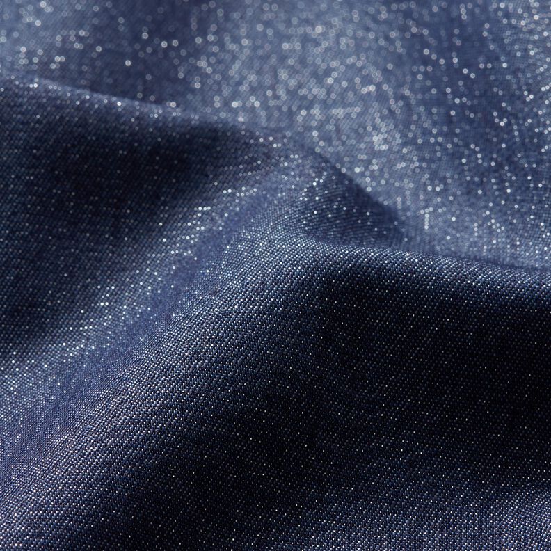 fine glittery stripes chambray – navy blue,  image number 2