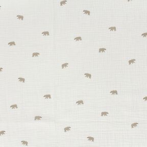 Double Gauze/Muslin polar bear – white, 