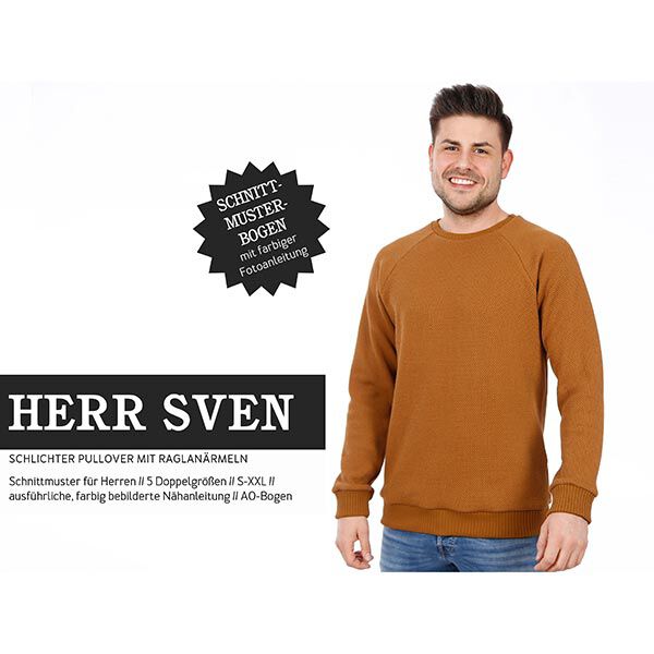 HERR SVEN - simple jumper with raglan sleeves, Studio Schnittreif  | 42 - 60,  image number 1