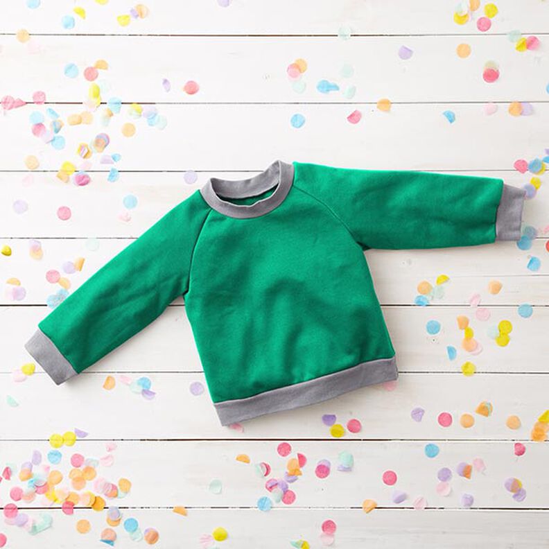 Light Cotton Sweatshirt Fabric Plain – green, image number 7