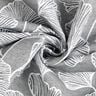 Decor Fabric Jacquard large ginkgo – granite/ivory,  thumbnail number 3