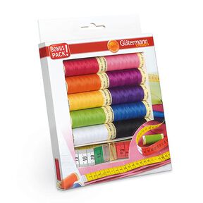 Sewing thread set with Measuring tape | BONUS PACK! | Gütermann creativ, 