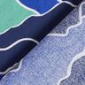Cotton Cretonne Abstract Waves – royal blue/sage,  thumbnail number 4