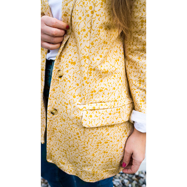 GOTS French Terry Dots | Tula – sand/mustard,  image number 9