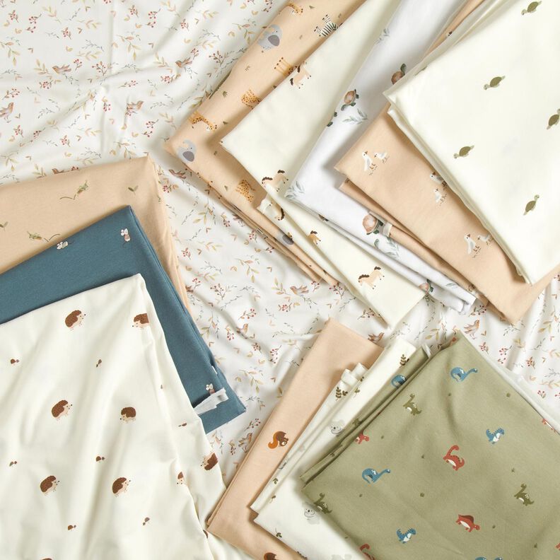 Cotton Jersey cute seagulls – cashew,  image number 5