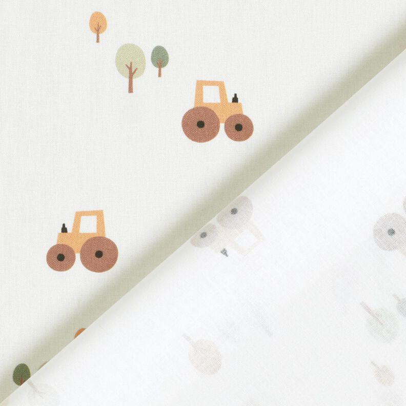 Cotton Poplin Tractor in a wide field – ivory,  image number 4