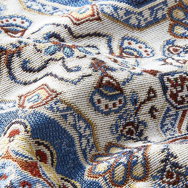 Decor Fabric Tapestry Fabric Oriental Mandala – blue/ivory,  image number 2