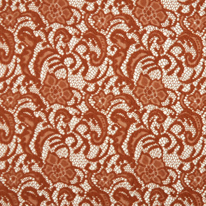 Bouclé lace flowers – copper,  image number 1