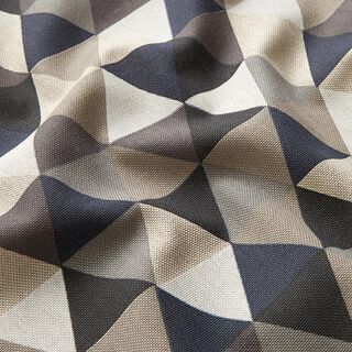 Decor Fabric Half Panama Triangles – beige/grey, 