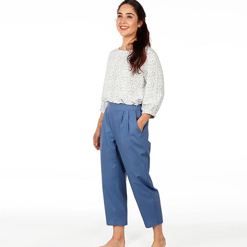 FRAU GUSTA Relaxed Trousers with Pleated Elasticated Waist | Studio Schnittreif | XS-XXL,  image number 7