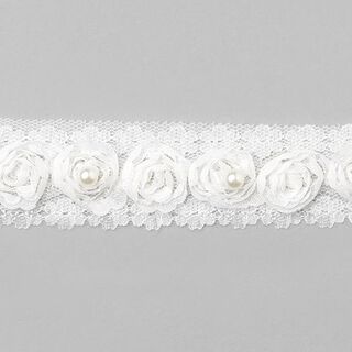 Floral Trim [30 mm] - white, 