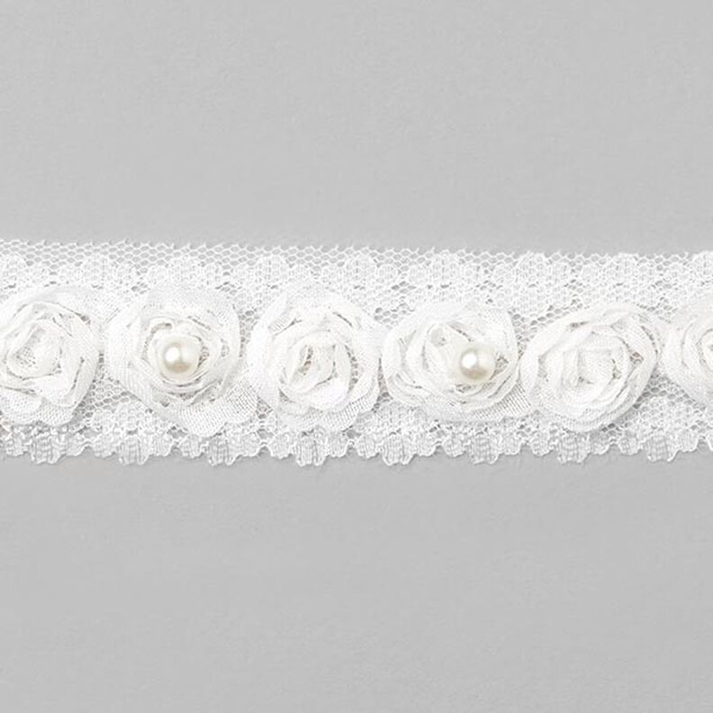 Floral Trim [30 mm] - white,  image number 1