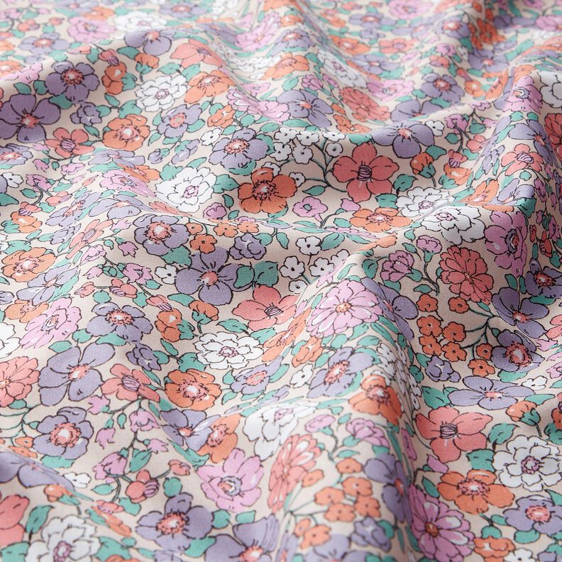 GOTS Cotton Poplin Flower Meadow | Poppy Fabrics – natural,  image number 2