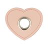 Imitation Leather Eyelet Patch Hearts [ 4 pieces ] – rosé,  thumbnail number 1