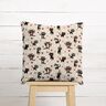 Decor Fabric Half Panama cats in love – natural/red,  thumbnail number 6