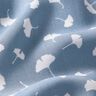 Ginkgo leaves bamboo fabric – blue grey,  thumbnail number 2