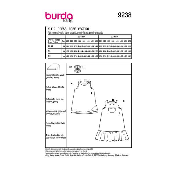 Dress | Burda 9238 | 104-146,  image number 11
