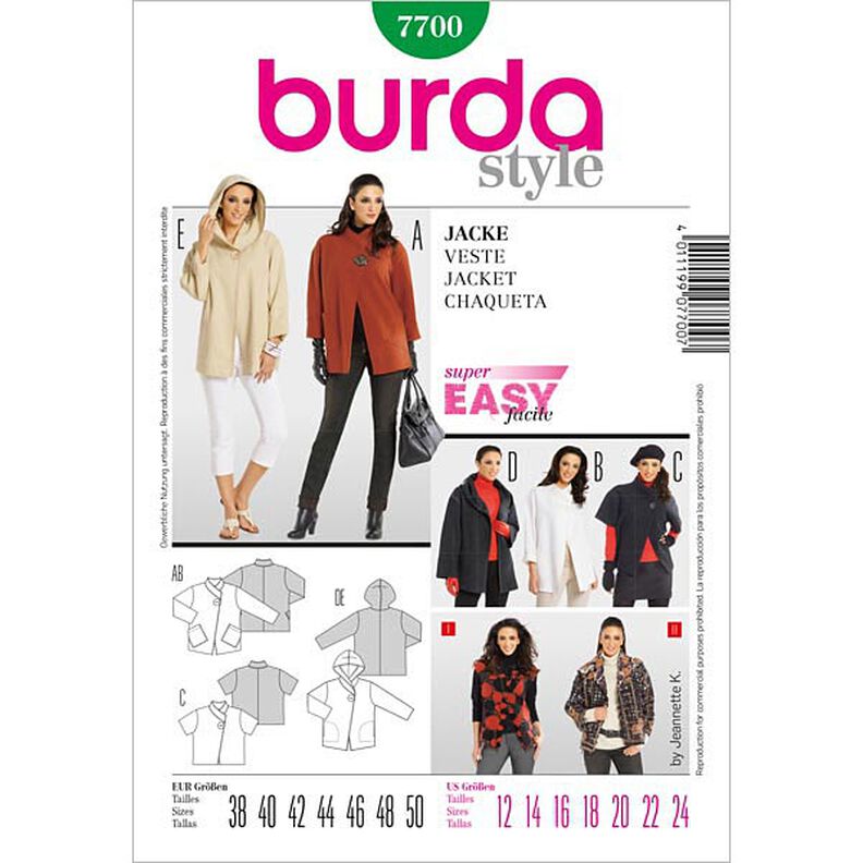 Jacket, Burda 7700,  image number 1