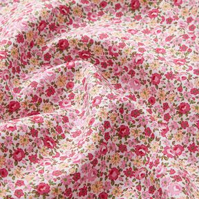 Cotton Poplin millefleurs – white/pink, 