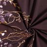 Cotton Jersey Border Fabric Flowers in gold glitter | Glitzerpüppi – burgundy/pastel mauve,  thumbnail number 3
