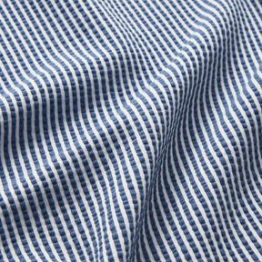 Cotton Jersey Seersucker Fine Stripes – denim blue/white, 