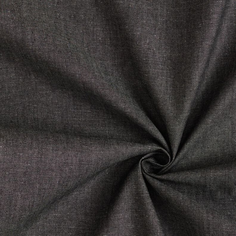 Lightweight cotton denim – black,  image number 1