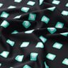 Swimsuit fabric retro diamonds – black/peppermint,  thumbnail number 2