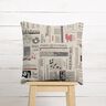 Decor Fabric Half Panama international newspaper – natural/black,  thumbnail number 6