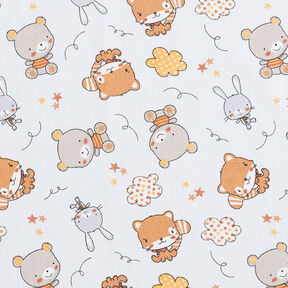 Cretonne Bunnies and Bears – misty grey, 