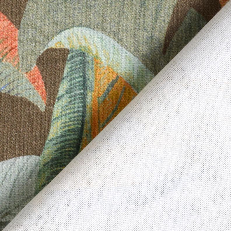Decor Fabric Half Panama Banana Leaves – copper/khaki, image number 4