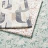 Cotton Poplin subtle flower branches – silver grey/light beige,  thumbnail number 5